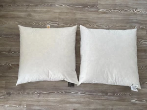 Pair John Lewis Duck Feather Cushion Insert Pad Square 60 x 60 cm - BNWT RRP £28 - Picture 1 of 5
