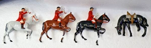 Vtg British Men Riding on a Horse Metal Toy Proprietors Britains LTD Copyright - Picture 1 of 21