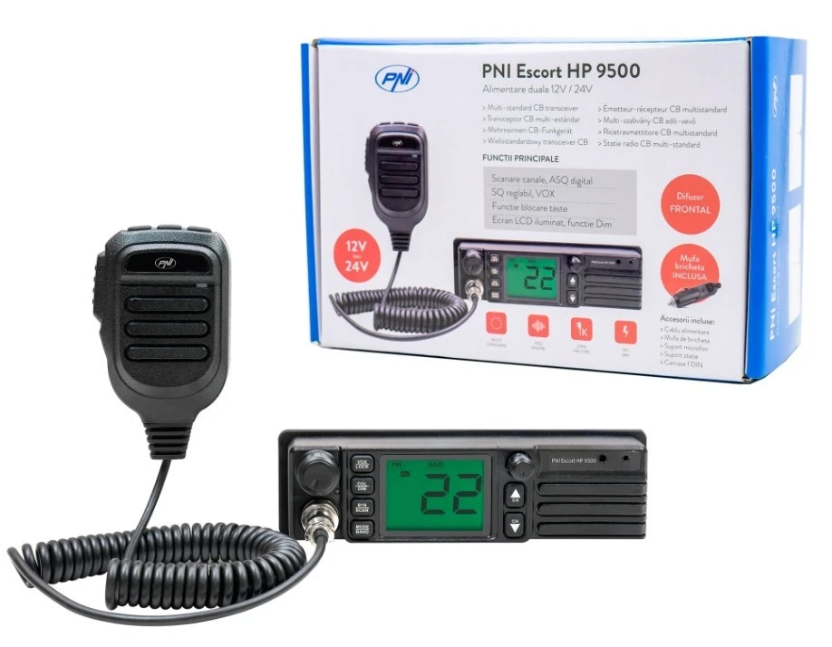 PNI HP9500 Cb-funkgerät ASQ Vox 12/24v DIN Frontlautsprecher