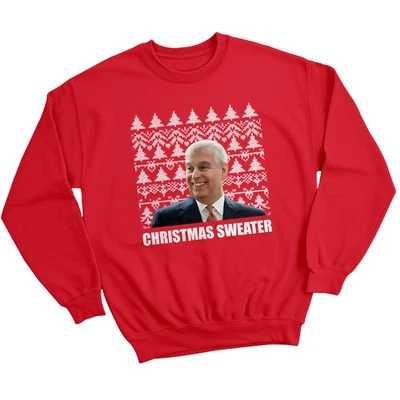 BANANA-TEES Christmas Sweater Prince Andrew Christmas Holidays Mens Sweatshirt Womens Jumper