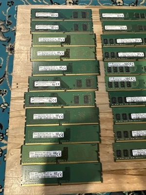 Lot Of 21 / 4GB DDR4-2400 /2133 Desktop Ram/ Assorted - Image 1 of 4