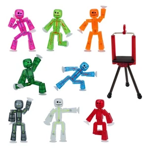 Zing, Set of 8 Clear Collectable Action Figures and Mobile Tripod, Create Sto... - Picture 1 of 6