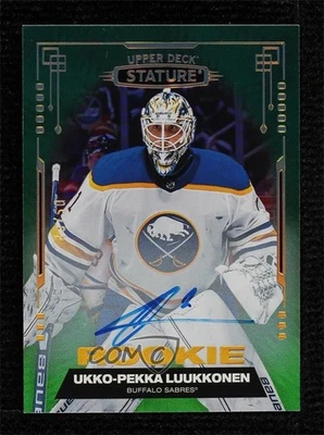 2021-22 Upper Deck Stature Rookies Green /50 Ukko-Pekka Luukkonen Rookie Auto RC - Image 1 of 2