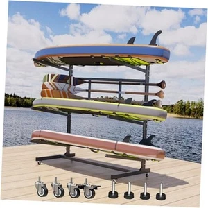 Upgrade 59 '' W Outdoor Indoor Kayak Storage Rack with 3 Levels Kayak Rack - Picture 1 of 7