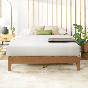 Naturalista Grand - 12 Inch Solid Wood Platform Bed with Wooden Slats - No Bo... - Picture 1 of 1