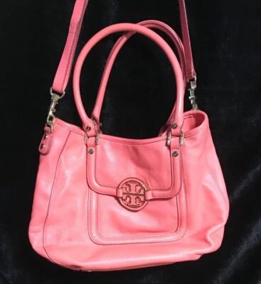 Tory Burch Miller Amanda Salmon Pink Crossbody Shoulder Tote Handbag Purse Bag - Image 1 of 4