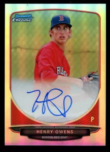 Henry Owens #BCA-HO Red Sox Refractor auto 2013 Bowman Draft Chrome 200/500 - Picture 1 of 1