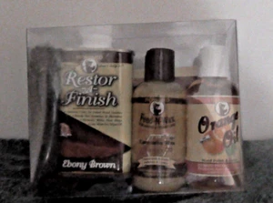 Howard Restor-A-Finish Home Wood Care Kit Ebony Brown 5 Piece - Picture 1 of 4