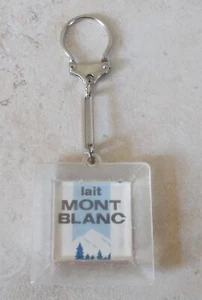 Vintage MONT BLANC Keychain Milk key ring France antique vtg garage 1970 white - Picture 1 of 2