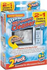 Microwave Steam Cleaner 2 Sachets Twin 2 in 1 Cleans And Freshens