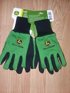 2 pair John Deere Light-Duty Cotton Grip Gloves Gardening Gloves - Youth KIDS - Picture 1 of 1