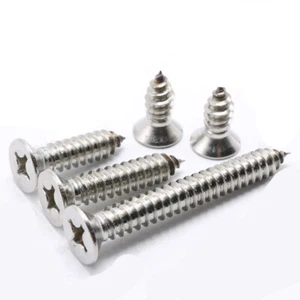 M2 M2.3 M2.5 M3 Stainless Steel Phillips Countersunk Self Tapping Wood Screws - Picture 1 of 12