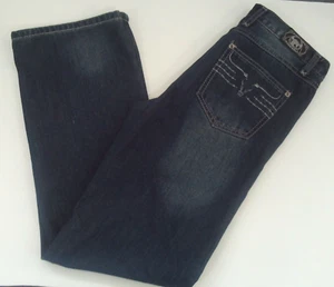 Boy's Dark wash COWBOY HARDWARE JEANS w/ Steer skull Barbed wire pockets 5 SIZES - Picture 1 of 4