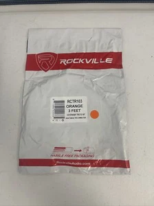 Rockville RCTR103O 3' 1/4'' TRS to 1/4'' TRS Balanced Cable, Orange, 100% Copper - Picture 1 of 2