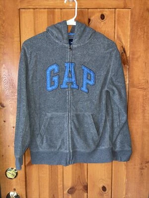 Sudadera con capucha para niños Gap talla XXL gris y azul Foto 1 de 4