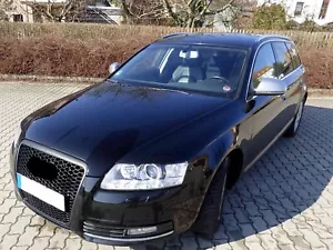 Griglia Anteriore Maschera Calandra Nido D'ape Nero Per Audi A6 S6 C6 4F 09-11 - Foto 1 di 5