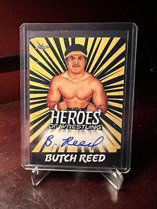 2023 Leaf Heroes Of Wrestling BUTCH REED Gold Auto BA-BR3 SSP