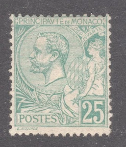 SELLO MÓNACO #20 - VERDE 25c - 1891 - sin usar - Imagen 1 de 2
