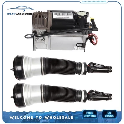 For Mercedes W220 S320 S430 S500 S600 Front Air Suspension Struts + Compressor Foto 1 de 4
