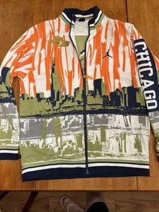 Chaqueta/crebilla delantera Jordan RN#56323 vintage • Talla 3XLT Chicago Skyline - Imagen 1 de 18