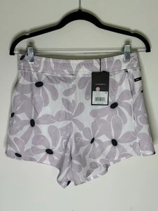 Bad Birdie Shorts Core Golf Floral Pourin' Purple Pattern Women XL NWT$72 - Picture 1 of 8
