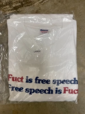 Camiseta Blanca FUCT IS FREE EXPRESE TALLA GRANDE Nueva 2019 Raro Caso Corte Suprema Foto 1 de 3