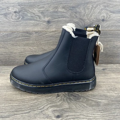 Dr. Martens Dorrian FL Black Faux Fur Lined Chelsea Boots Women's US 7 - Image 1 of 4