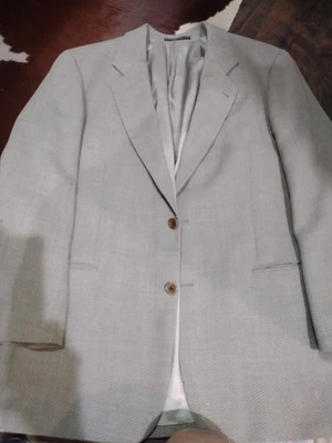 Casaco esportivo masculino peça única Hugo Boss cinza espinha de peixe tamanho 42 longo - Imagem 1 de 4