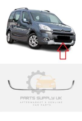 NEW FOR CITROEN BERLINGO 2012-2014 FRONT BUMPER LOWER CENTER GRILLE CHROME TRIM - Image 1 of 2