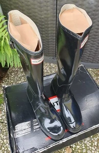HUNTER Gummistiefel, Schwarz, Größe 40/41,Original Tall, NEU aber mit Lagespuren - Bild 1 von 11