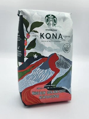 Starbucks 100% Kona Whole Bean Coffee Medium Roast 8.8 oz Hawaii Exclusive