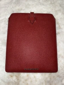 Burberry iPad Or Tablet Sleeve Case Red Leather Closure AUTHENTIC 8” X 9.5” EUC - Photo 1/12