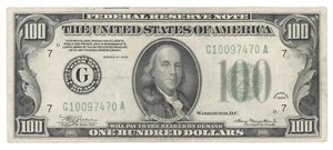 1934 Chicago, IL $100 Federal Reserve Note Bill Hundred Dollar Circulated - Picture 1 of 2