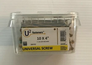 200 Stück U2 Befestigungselemente #10 x 4" Universalschrauben NEU - Bild 1 von 3
