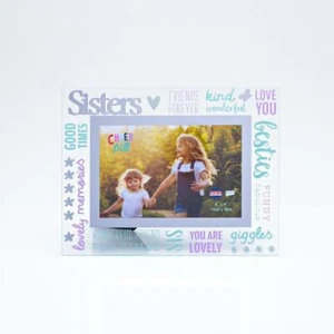 3D Glass Photo Picture Frame Landscape 6x4 inch Gift - Sister - Picture 1 of 4