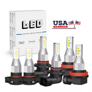 For Chevrolet Colorado 2015-2018 2019 6X LED Headlight Bulbs Fog Light Combo Kit - Picture 1 of 12