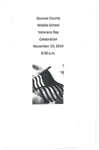 WATKINSVILLE, , GA- OCONEE COUNTY MIDDLE SCHOOL VETERANS DAY PROGRAM NOV 2014 - Picture 1 of 1