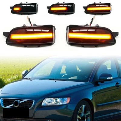 For Volvo S60 S40 C30 C70 V40 V50 V70 Dynamic LED Side Mirror Light Blinker Lamp - Image 1 of 4