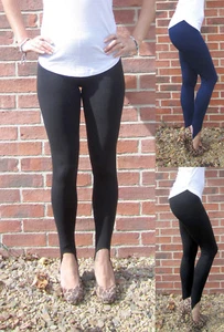 LANGE LÄNGE HOHE TAILLE STEIGBÜGEL Leggings Baumwolle groß Größe 8 10 12 14 16 18 20 22 - Bild 1 von 6