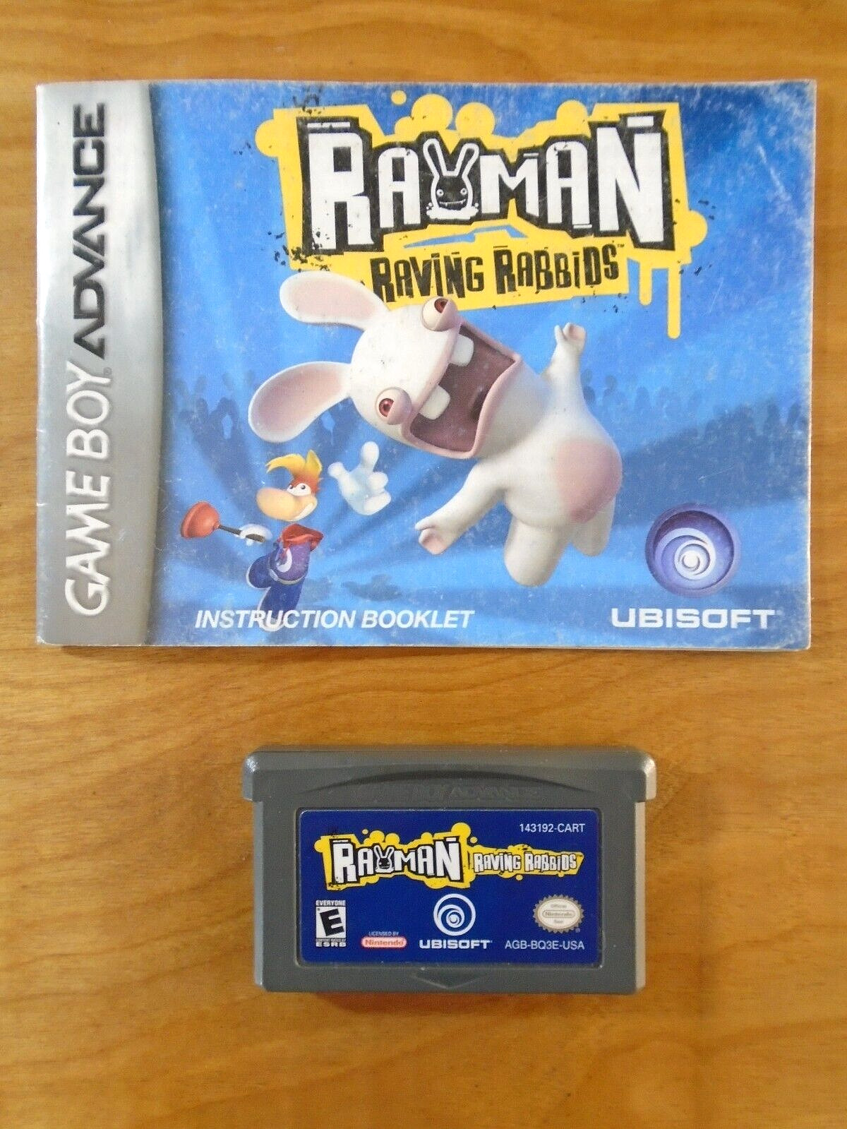 Rayman Raving Rabbids Nintendo Game Boy Advance Game & Manual Only ~ Tested