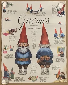 Póster promocional libro Forest Gnomes An Abrams 1976 Unieboek Países Bajos - Imagen 1 de 15