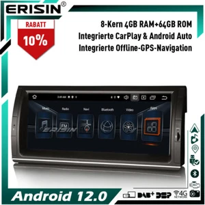 10.25" 8-Kern Android 14 Autoradio GPS DAB+ CarPlay DSP 64GB Navi für BMW X5 E53 - Bild 1 von 22