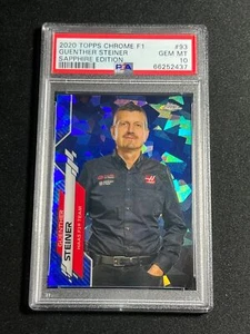 2020 Topps Chrome SAPPHIRE Formula 1 F1 GUENTHER STEINER PSA 10 #93 HAAS 437 - Bild 1 von 2