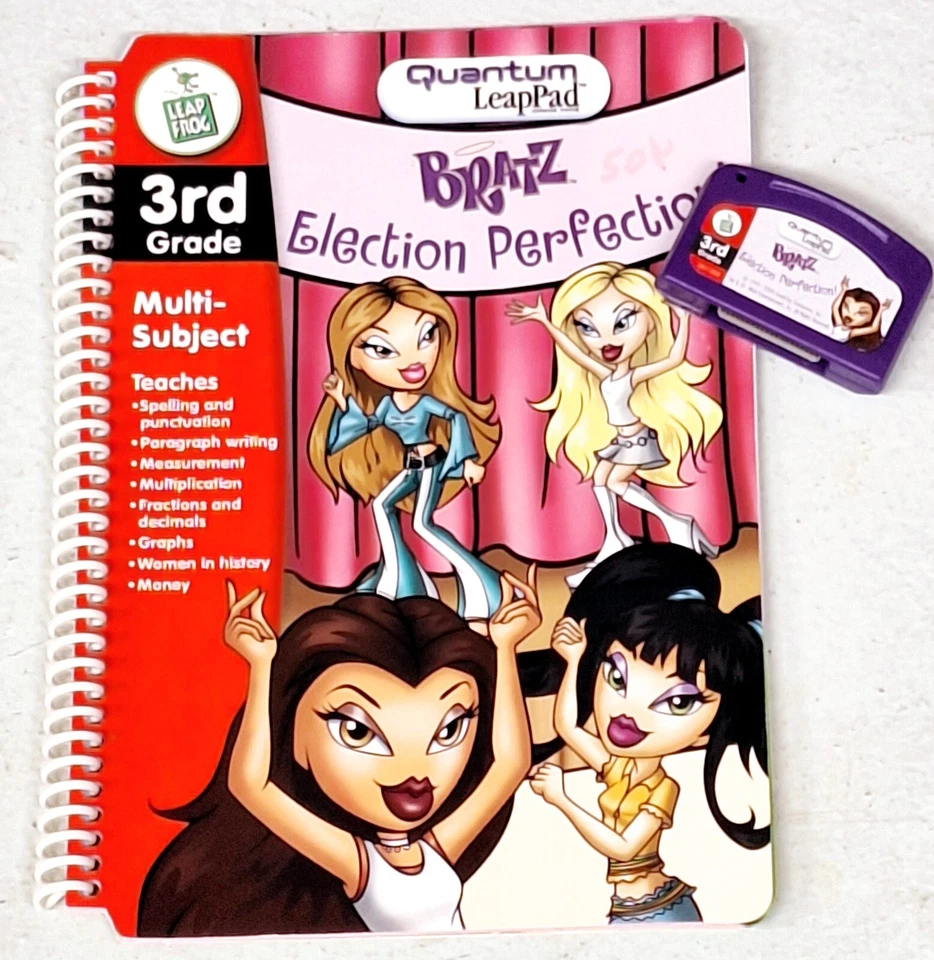 LeapPad Quantum Learning System Book & Cartridge Bratz Election Perfection - Image 1 of 1