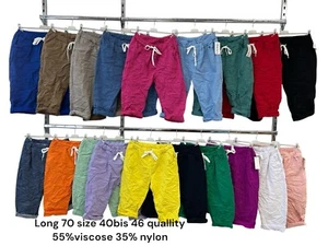 Capri Jogpants kurze Hose Stretchhose Damen Neu Gr.36 38 40 42 44 Made In Italy - Bild 1 von 19