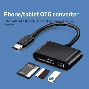 Adapter OTG USB typu C czytnik kart micro-USB do Samsung Huawei Xiaomi - Zdjęcie 1 z 16