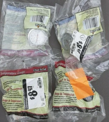 4-piece universal Grill TEMP Temperature Gauge 50-700 part Thermometer Fits 3/8" - Image 1 of 2