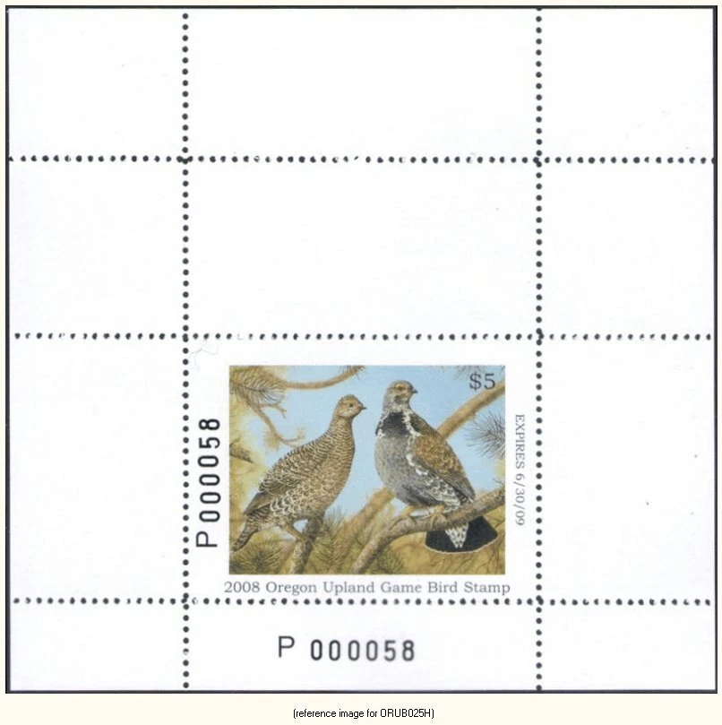 D2K Oregon Upland Bird 2008-9 $5 Hunter - Image 1 of 1