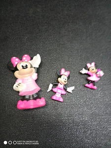 3 Stück Disney Minnie Mouse Rosa Kleider Figuren - Bild 1 von 4