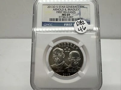 2013 D 5-Star Generals 50C Arnold & Bradley First release NGC MS-69 DB2-46 - Image 1 of 4